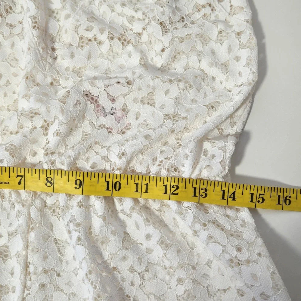 Victoria’s Secret Lace Teddy Nightie Sexy Size M‎ Off White Lingerie Romper